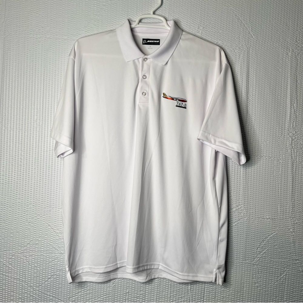 Boeing Boeing 747 White Polo Size XXL